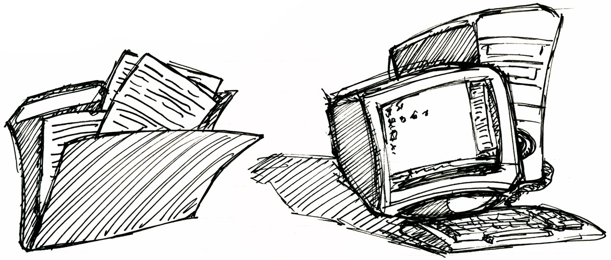 Kết quả hình ảnh cho sketch of folders