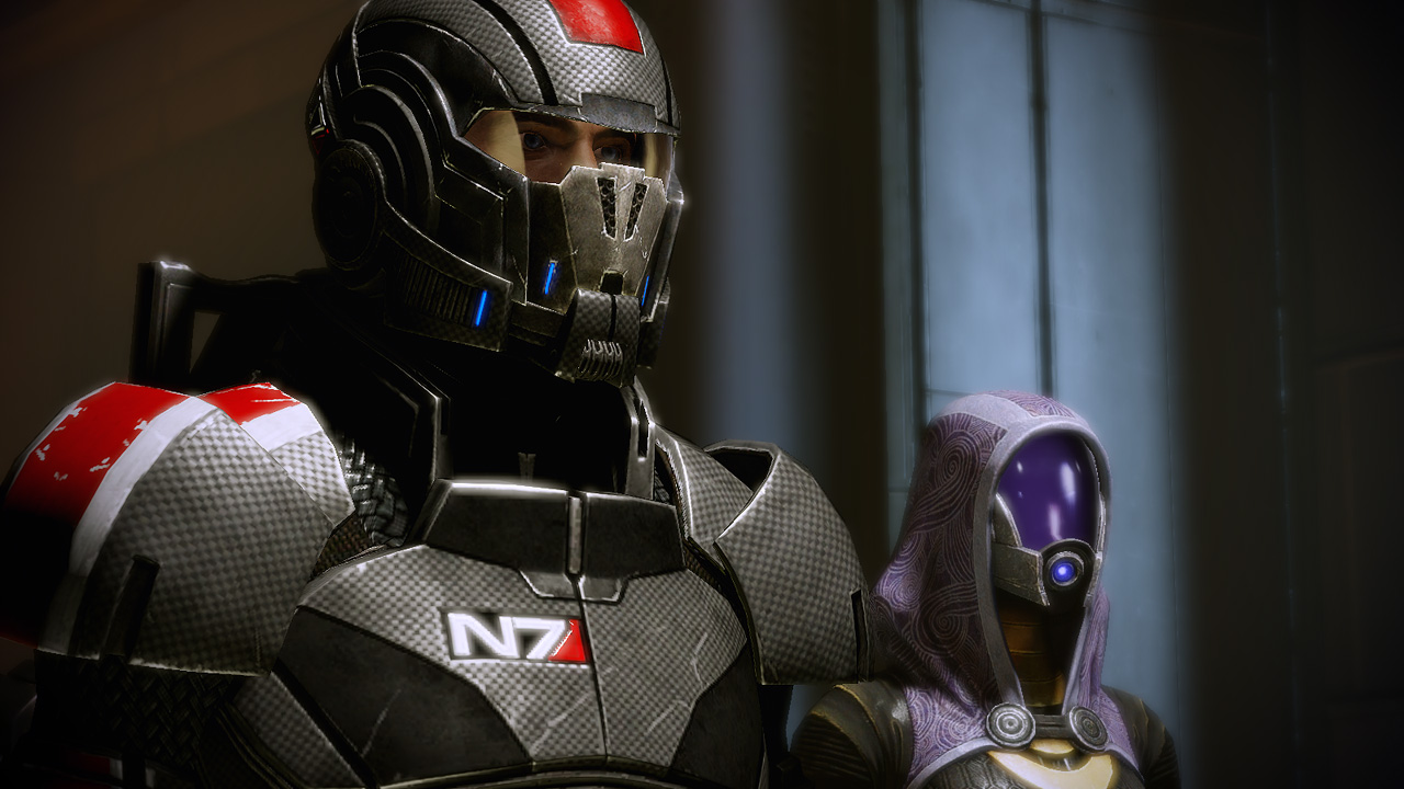 Mass Effect 2: Commander Shepard and Tali'Zorah.